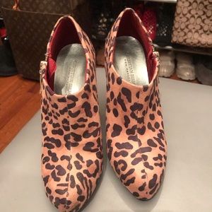Christian Siriano Leopard Print Booties